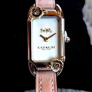 COACH Cadie Pink Leather Watch